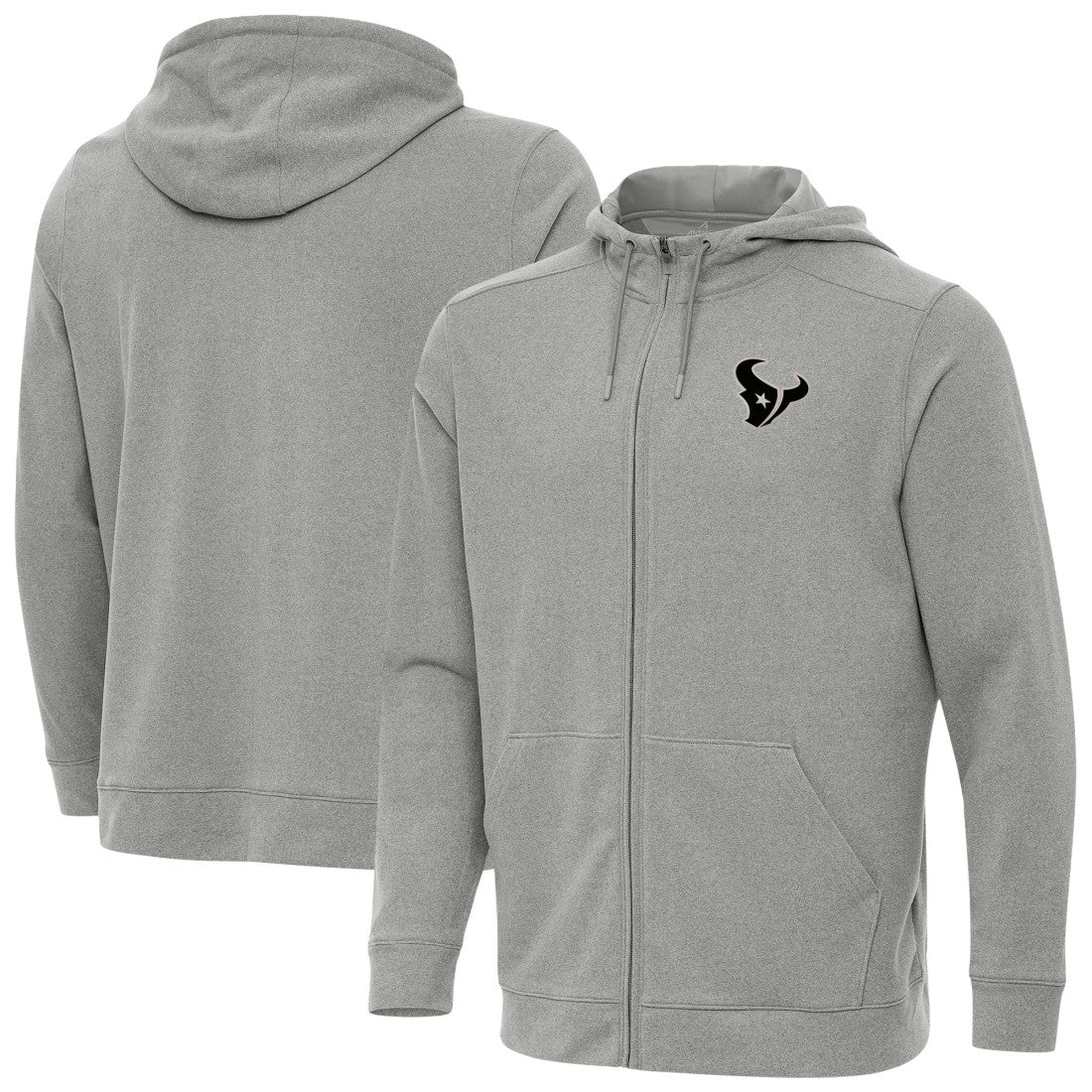 Houston Texans Antigua Effortless Full-Zip Hoodie Jacket - Heather Gray cheap