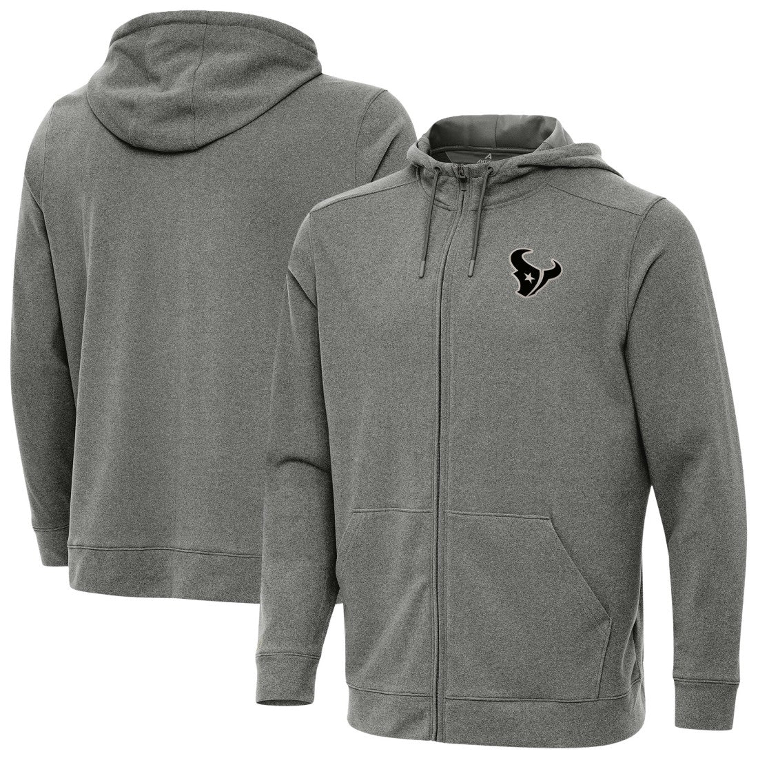 Houston Texans Antigua Effortless Full-Zip Hoodie Jacket - Heather Black outlet
