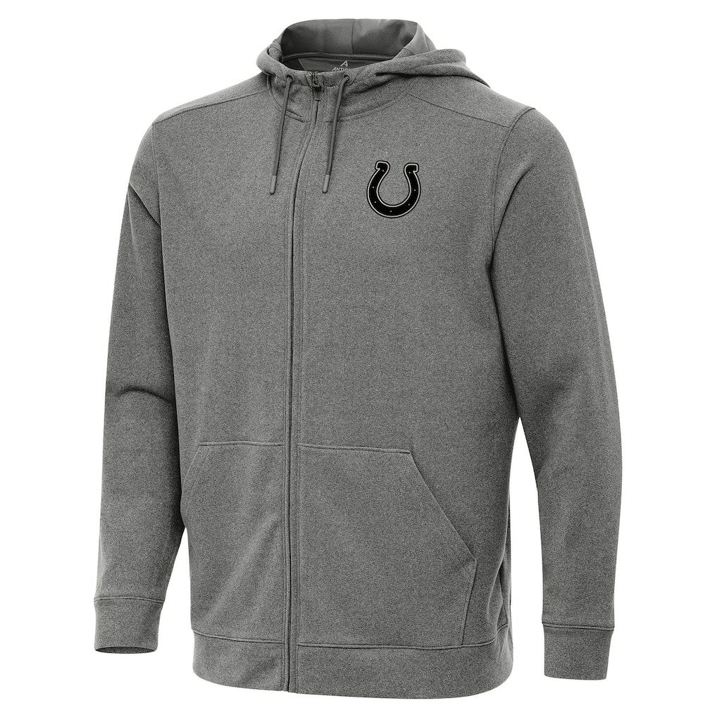 Indianapolis Colts Antigua Effortless Full-Zip Hoodie Jacket - Heather Black for sale