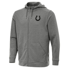 Indianapolis Colts Antigua Effortless Full-Zip Hoodie Jacket - Heather Black for sale