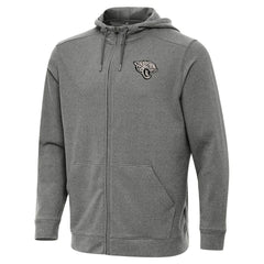Jacksonville Jaguars Antigua Effortless Full-Zip Hoodie Jacket - Heather Black for sale