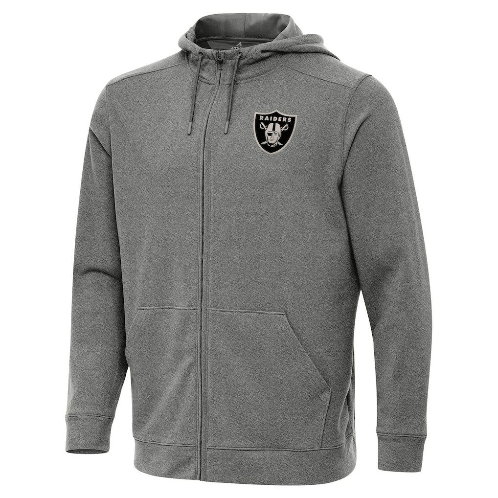 Las Vegas Raiders Antigua Effortless Full-Zip Hoodie Jacket - Heather Black cheap