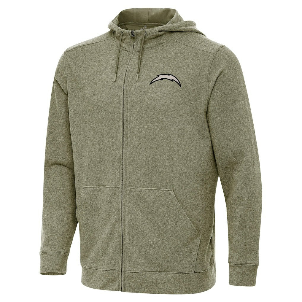 Los Angeles Chargers Antigua Effortless Full-Zip Hoodie Jacket - Olive cheap