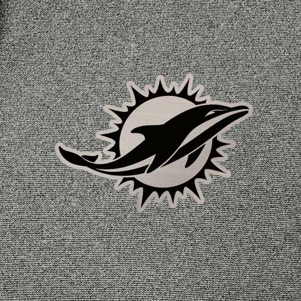 Miami Dolphins Antigua Effortless Full-Zip Hoodie Jacket - Heather Black for sale