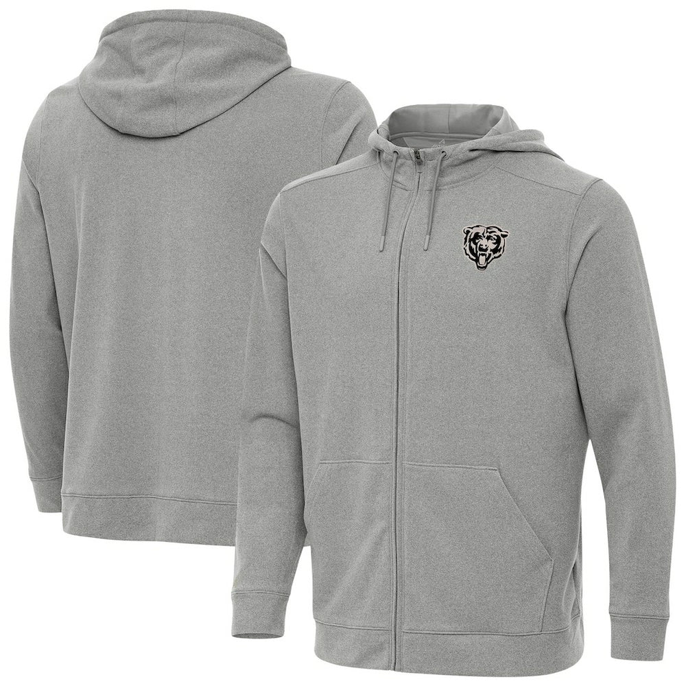 Chicago Bears Antigua Effortless Full-Zip Hoodie Jacket - Heather Gray discount