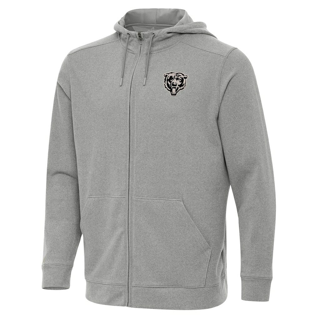 Chicago Bears Antigua Effortless Full-Zip Hoodie Jacket - Heather Gray discount