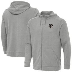 Cincinnati Bengals Antigua Effortless Full-Zip Hoodie Jacket - Heather Gray cheap