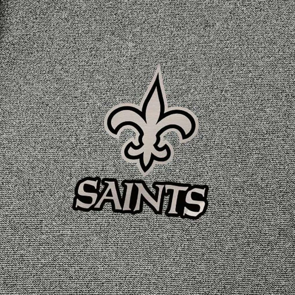 New Orleans Saints Antigua Effortless Full-Zip Hoodie Jacket - Heather Black outlet