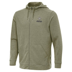 New Orleans Saints Antigua Effortless Full-Zip Hoodie Jacket - Olive online