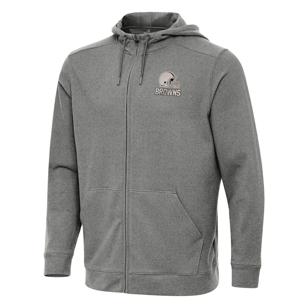 Cleveland Browns Antigua Effortless Full-Zip Hoodie Jacket - Heather Black sale