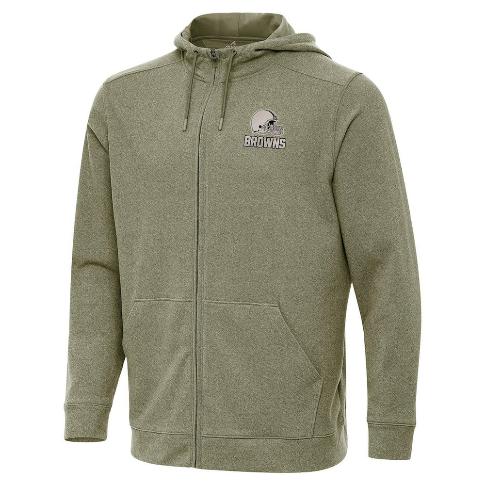 Cleveland Browns Antigua Effortless Full-Zip Hoodie Jacket - Olive for sale