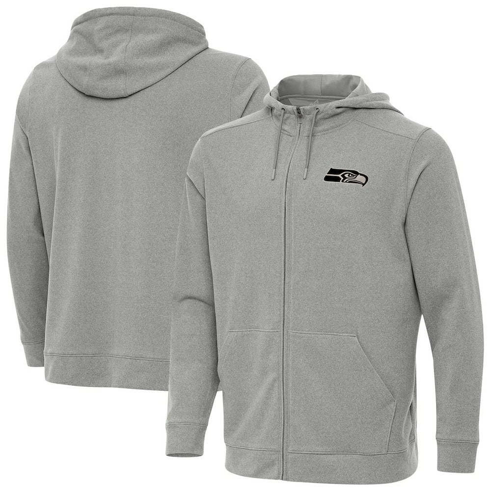 Seattle Seahawks Antigua Effortless Full-Zip Hoodie Jacket - Heather Gray discount