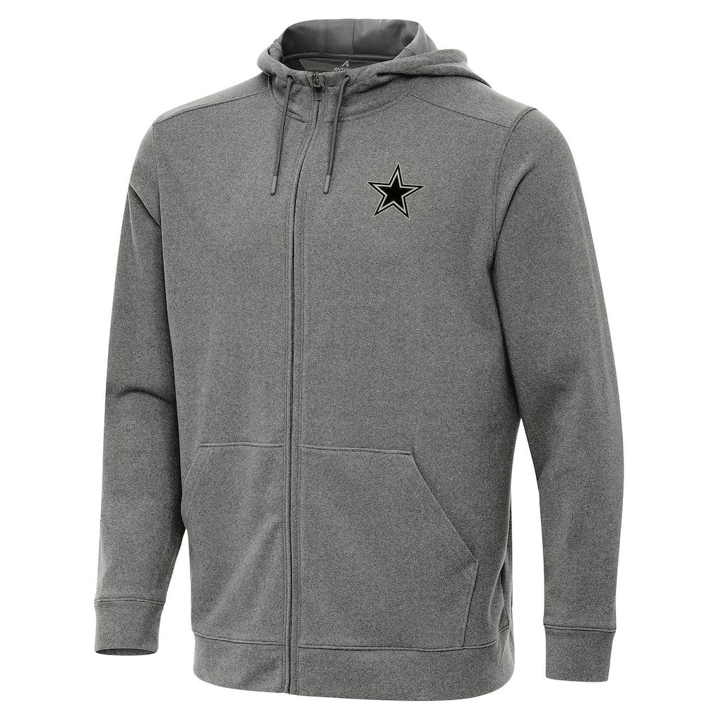 Dallas Cowboys Antigua Effortless Full-Zip Hoodie Jacket - Heather Black for sale