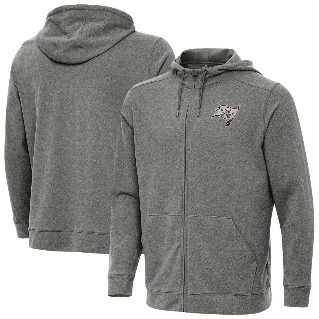 Tampa Bay Buccaneers Antigua Effortless Full-Zip Hoodie Jacket - Heather Black cheap
