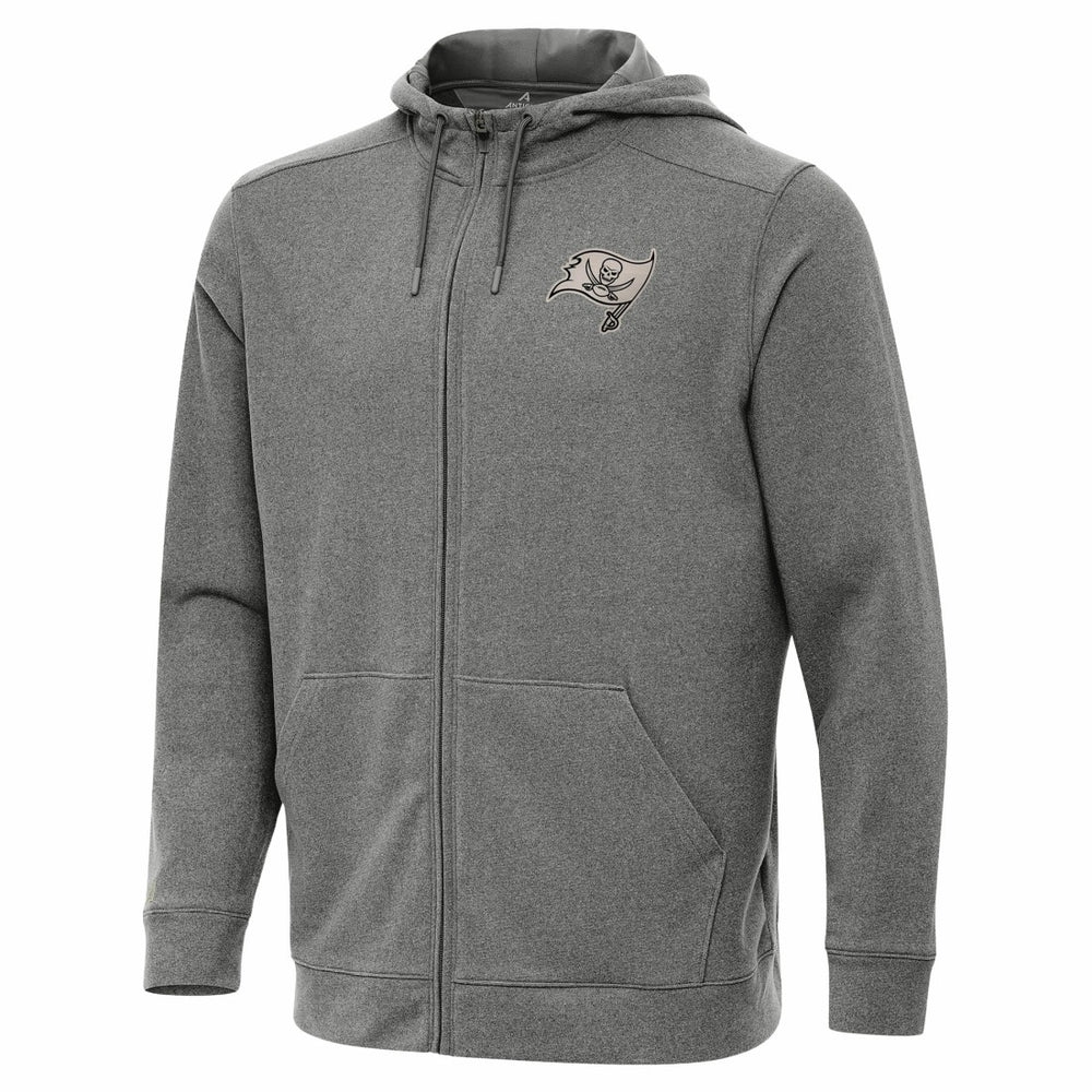 Tampa Bay Buccaneers Antigua Effortless Full-Zip Hoodie Jacket - Heather Black cheap