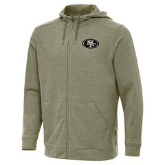 San Francisco 49ers Antigua Effortless Full-Zip Hoodie Jacket - Olive cheap