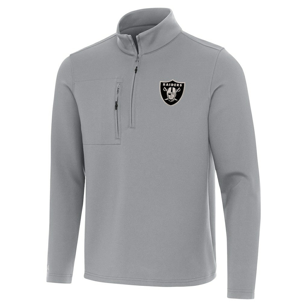 Las Vegas Raiders Antigua Insider Quarter-Zip Jacket - Gray discount