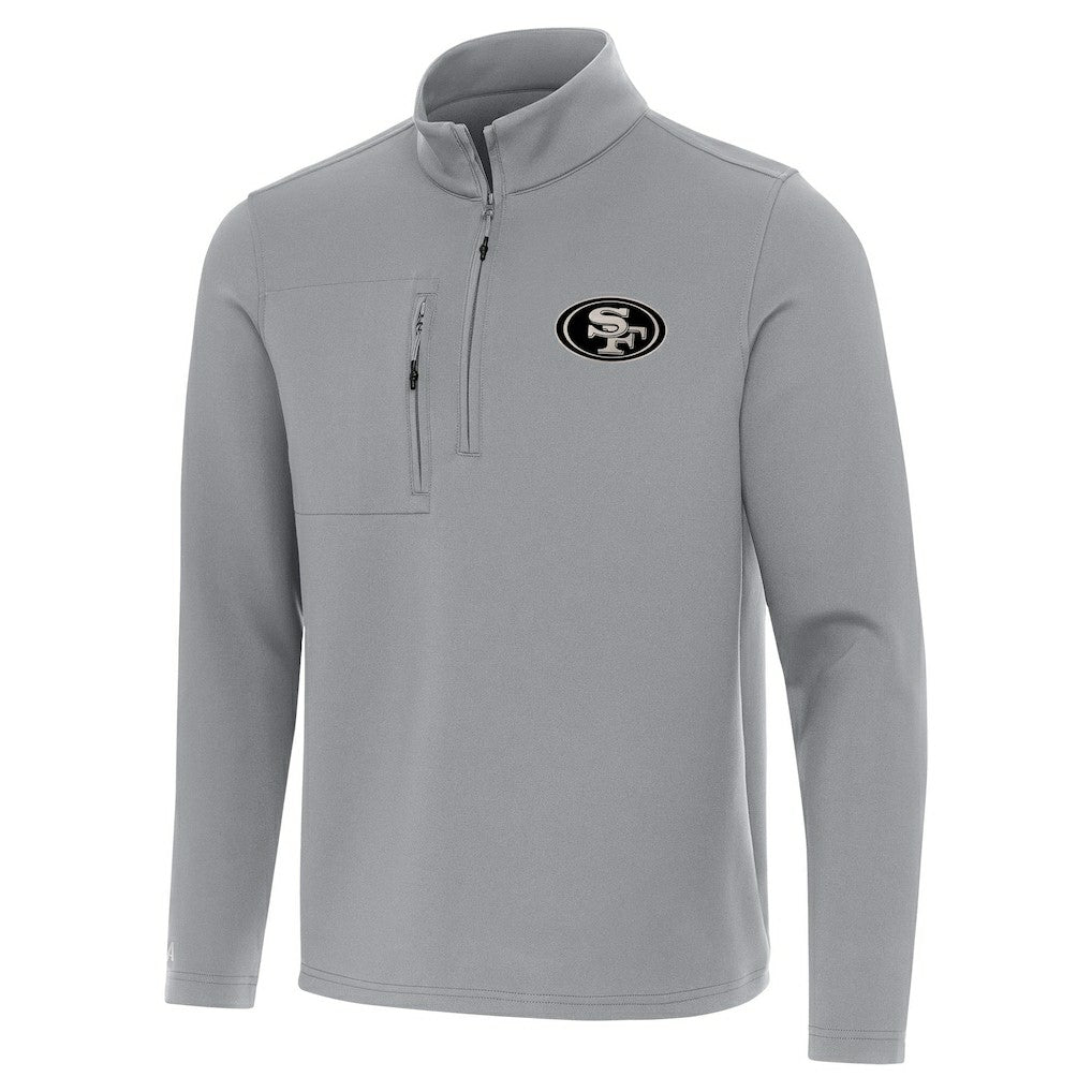 San Francisco 49ers Antigua Insider Quarter-Zip Jacket - Gray outlet