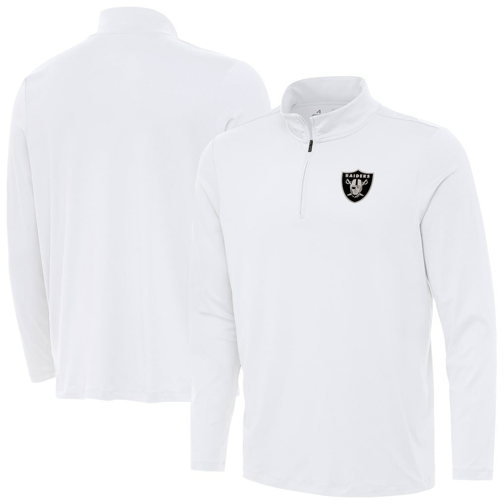 Las Vegas Raiders Antigua Reprocess Quarter-Zip Top - White sale