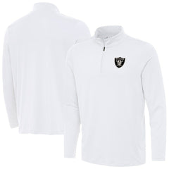Las Vegas Raiders Antigua Reprocess Quarter-Zip Top - White sale