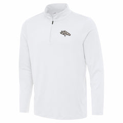 Denver Broncos Antigua Reprocess Quarter-Zip Top - White sale