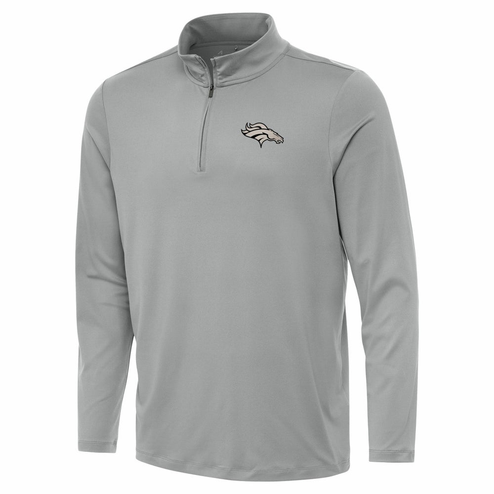 Denver Broncos Antigua Reprocess Quarter-Zip Top - Gray outlet