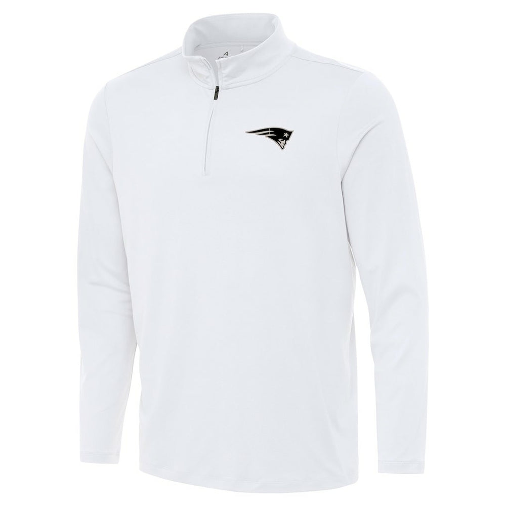 New England Patriots Antigua Reprocess Quarter-Zip Top - White sale