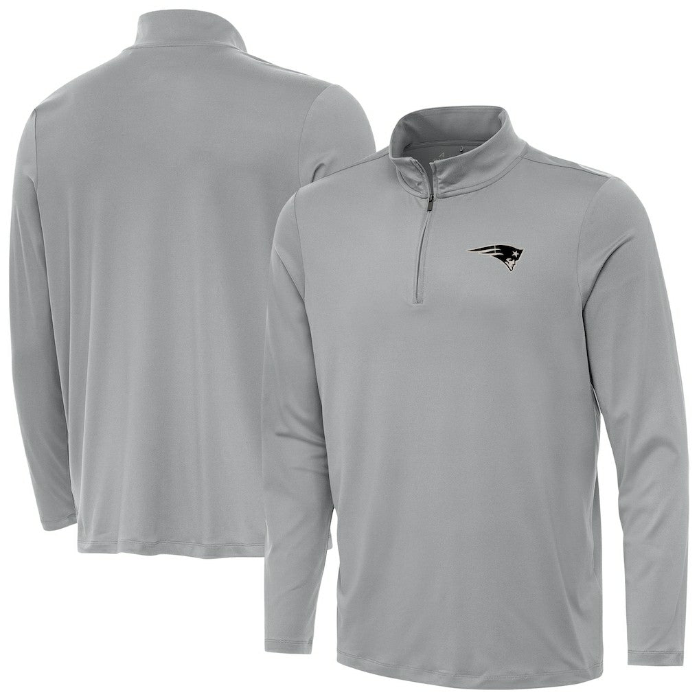 New England Patriots Antigua Reprocess Quarter-Zip Top - Gray online