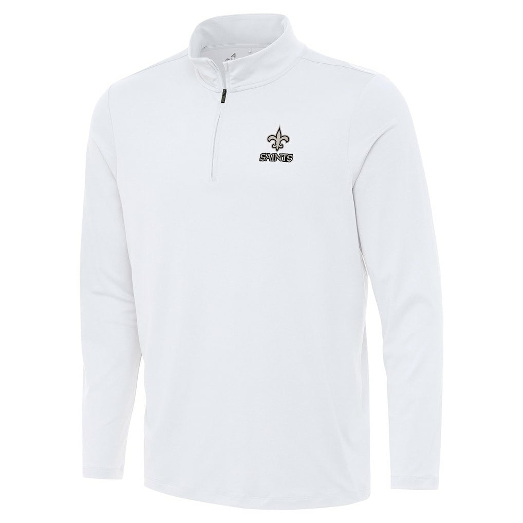 New Orleans Saints Antigua Reprocess Quarter-Zip Top - White sale