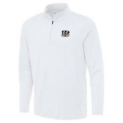 Cincinnati Bengals Antigua Reprocess Quarter-Zip Top - White on sale