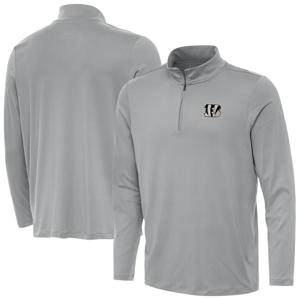Cincinnati Bengals Antigua Reprocess Quarter-Zip Top - Gray cheap