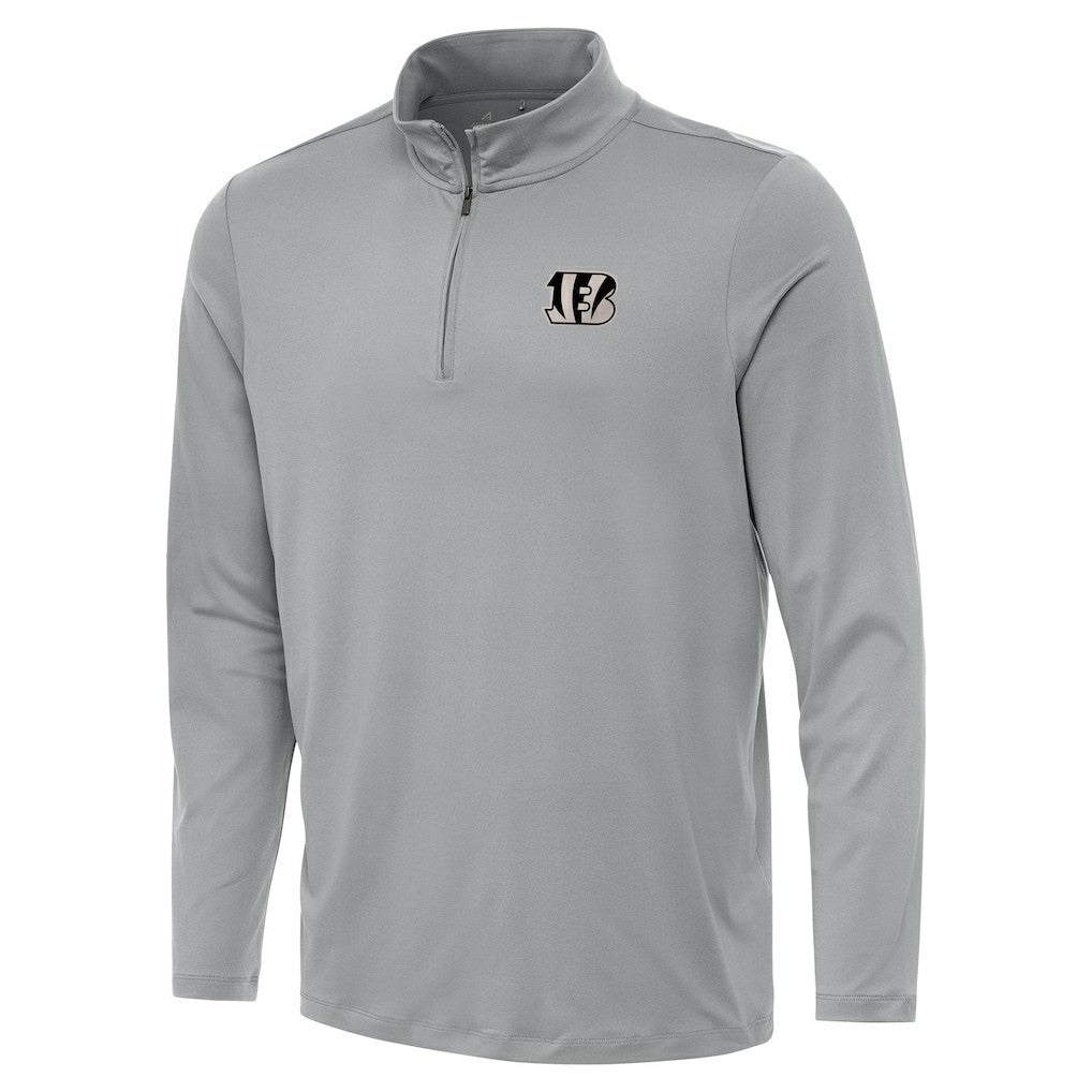 Cincinnati Bengals Antigua Reprocess Quarter-Zip Top - Gray cheap