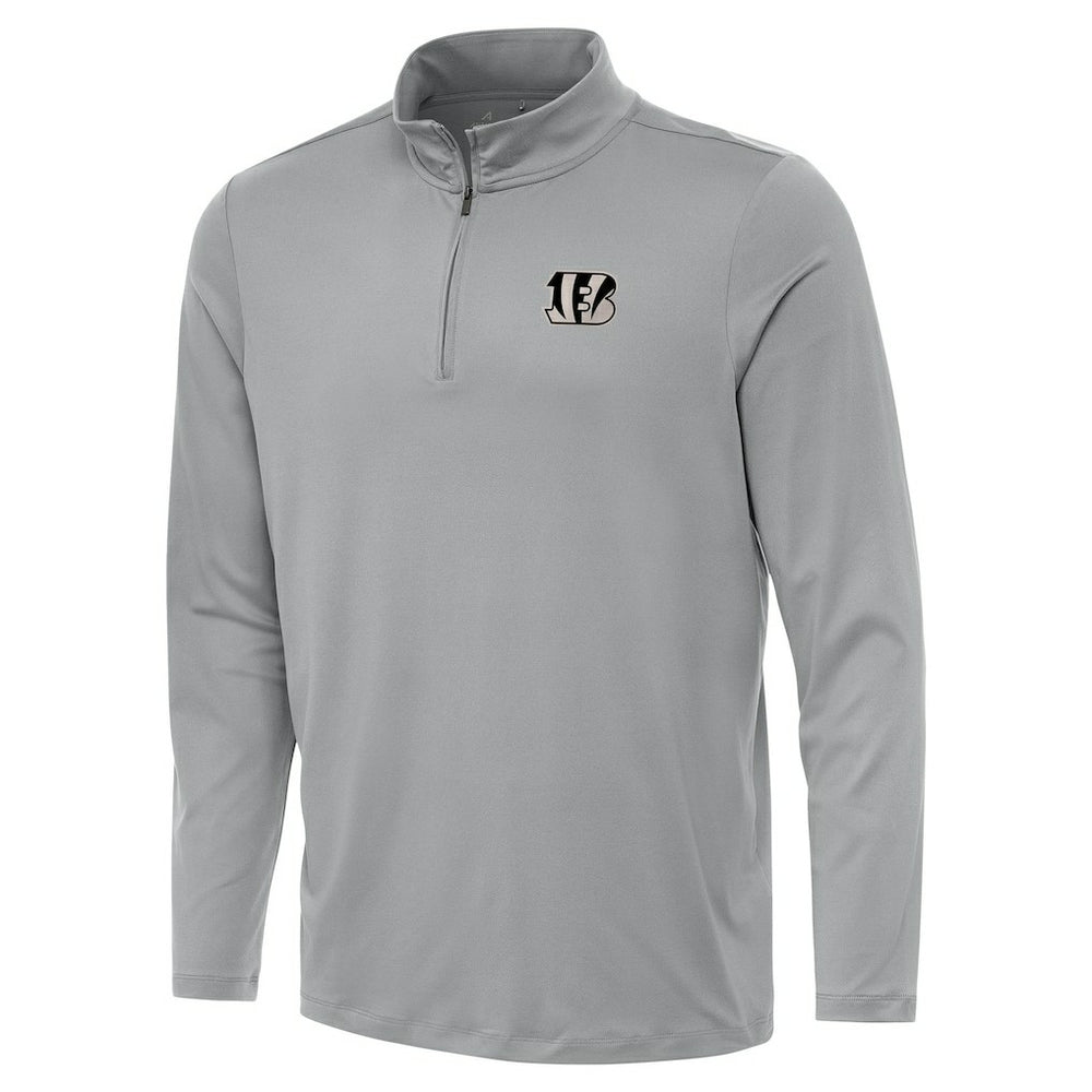 Cincinnati Bengals Antigua Reprocess Quarter-Zip Top - Gray cheap