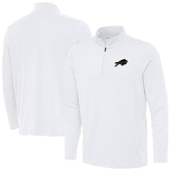Buffalo Bills Antigua Reprocess Quarter-Zip Top - White cheap