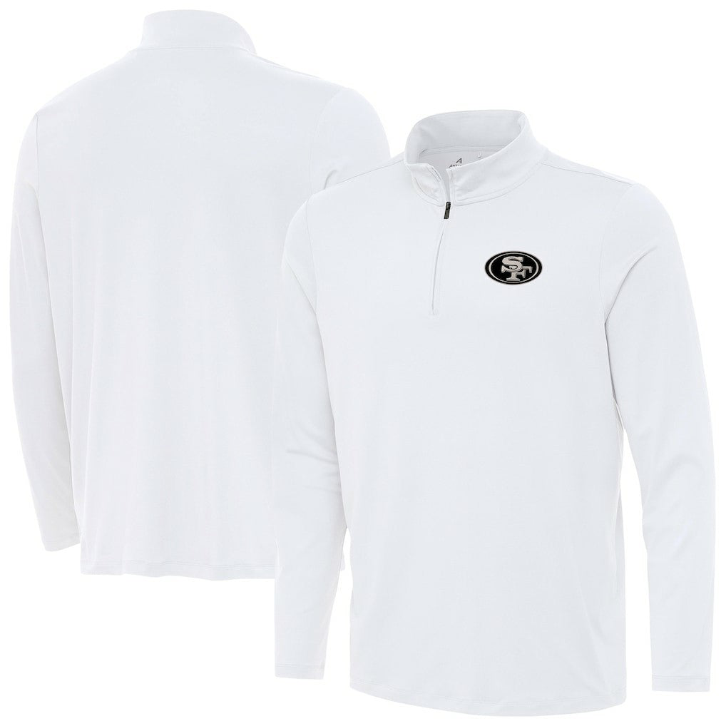 San Francisco 49ers Antigua Reprocess Quarter-Zip Top - White for sale