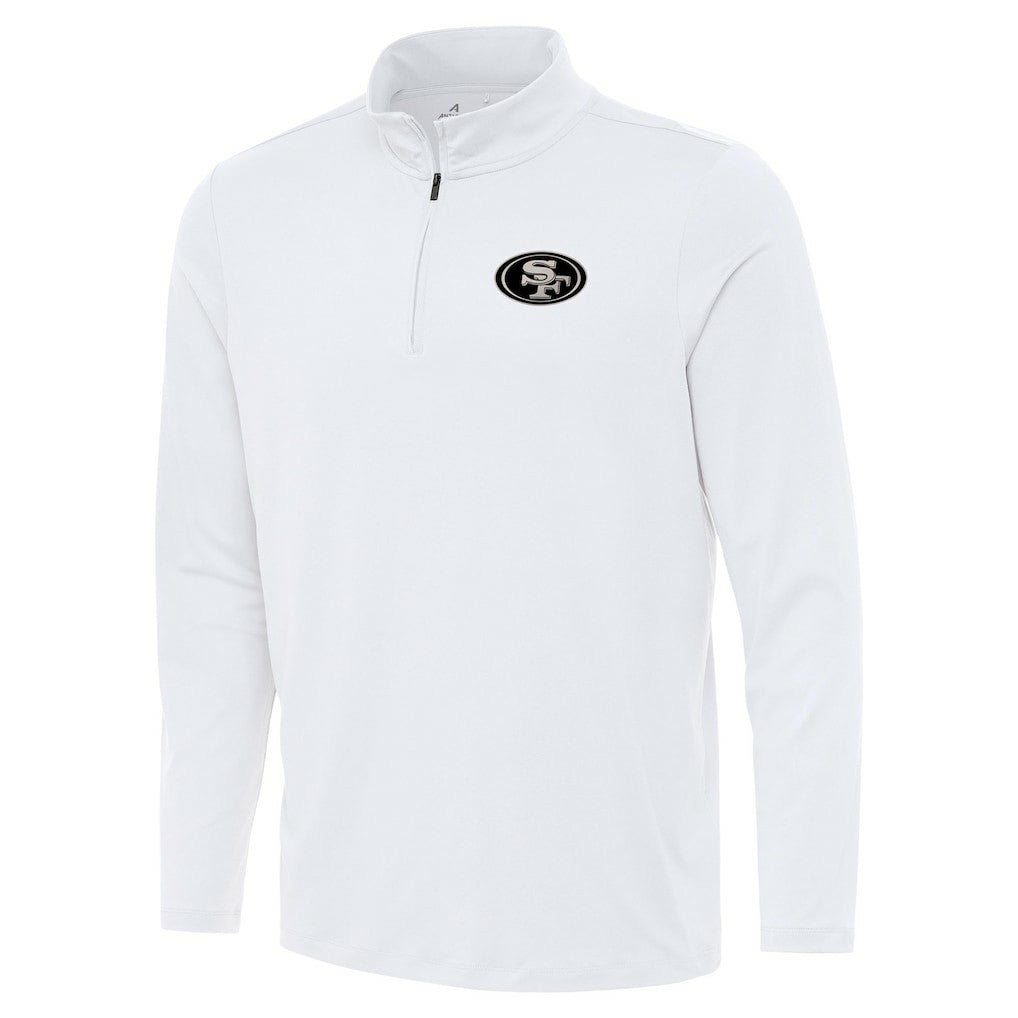 San Francisco 49ers Antigua Reprocess Quarter-Zip Top - White for sale