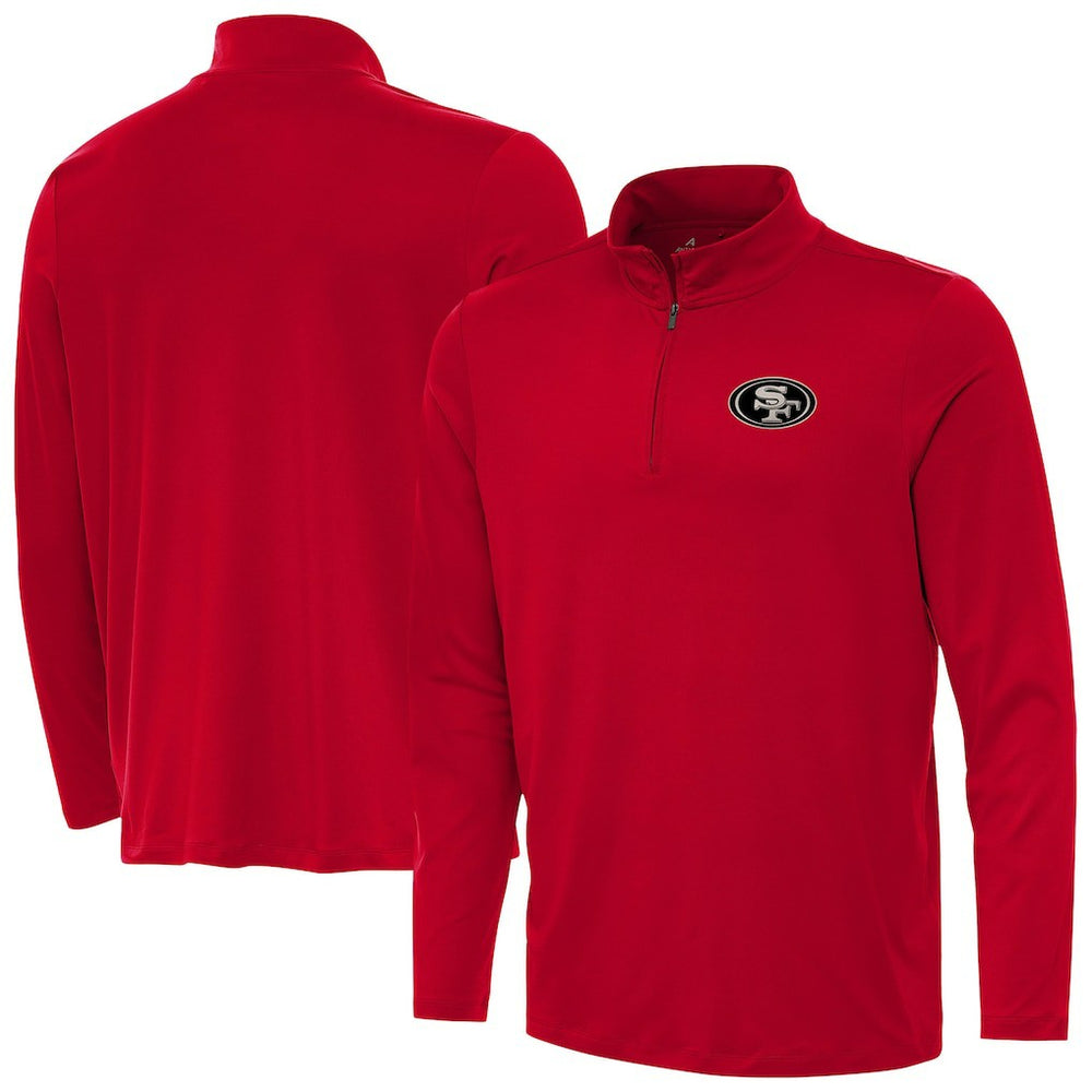 San Francisco 49ers Antigua Reprocess Quarter-Zip Top - Scarlet on sale