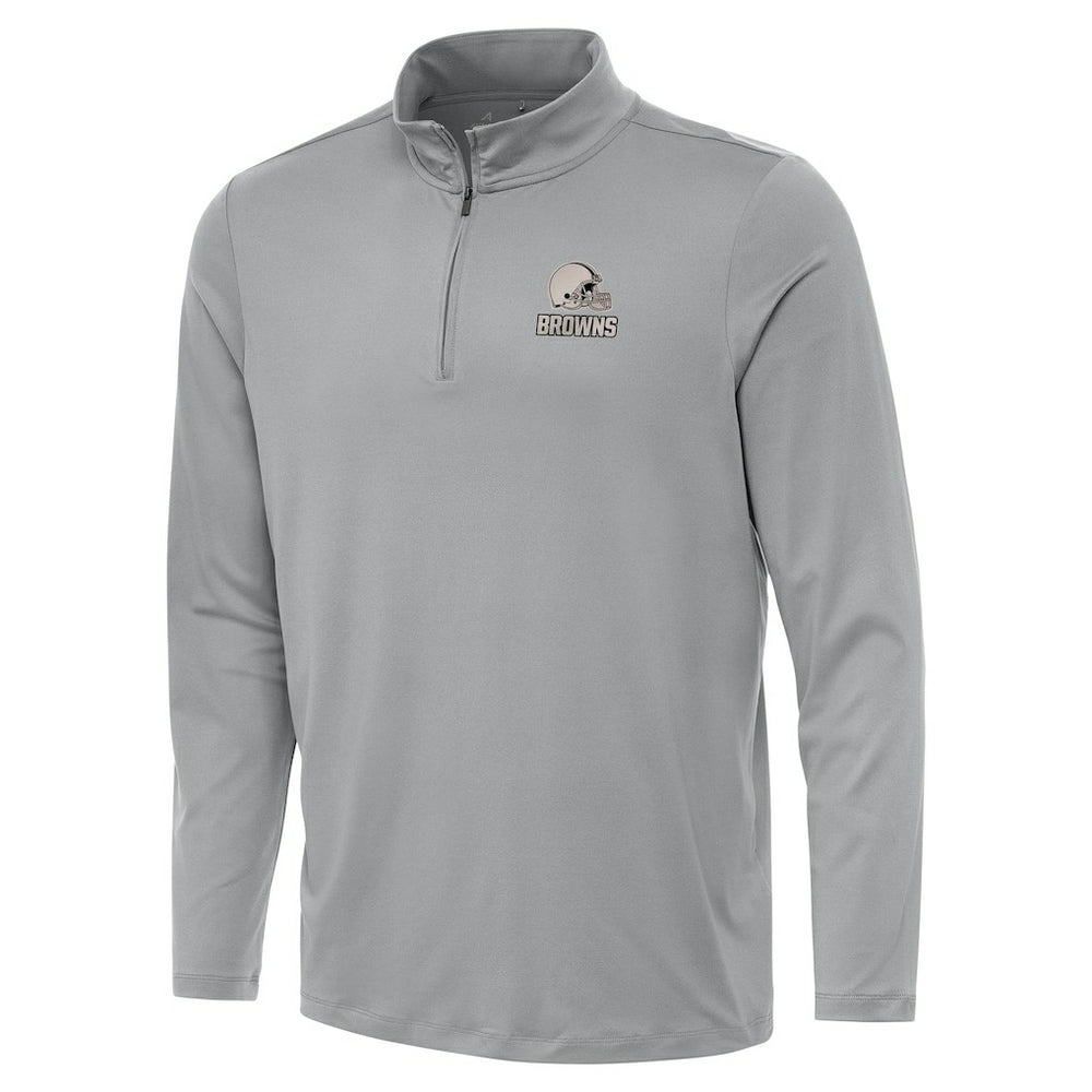 Cleveland Browns Antigua Reprocess Quarter-Zip Top - Gray for sale