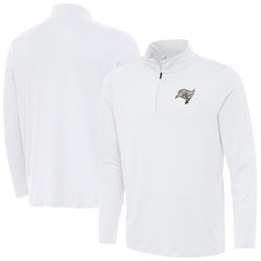 Tampa Bay Buccaneers Antigua Reprocess Quarter-Zip Top - White on sale