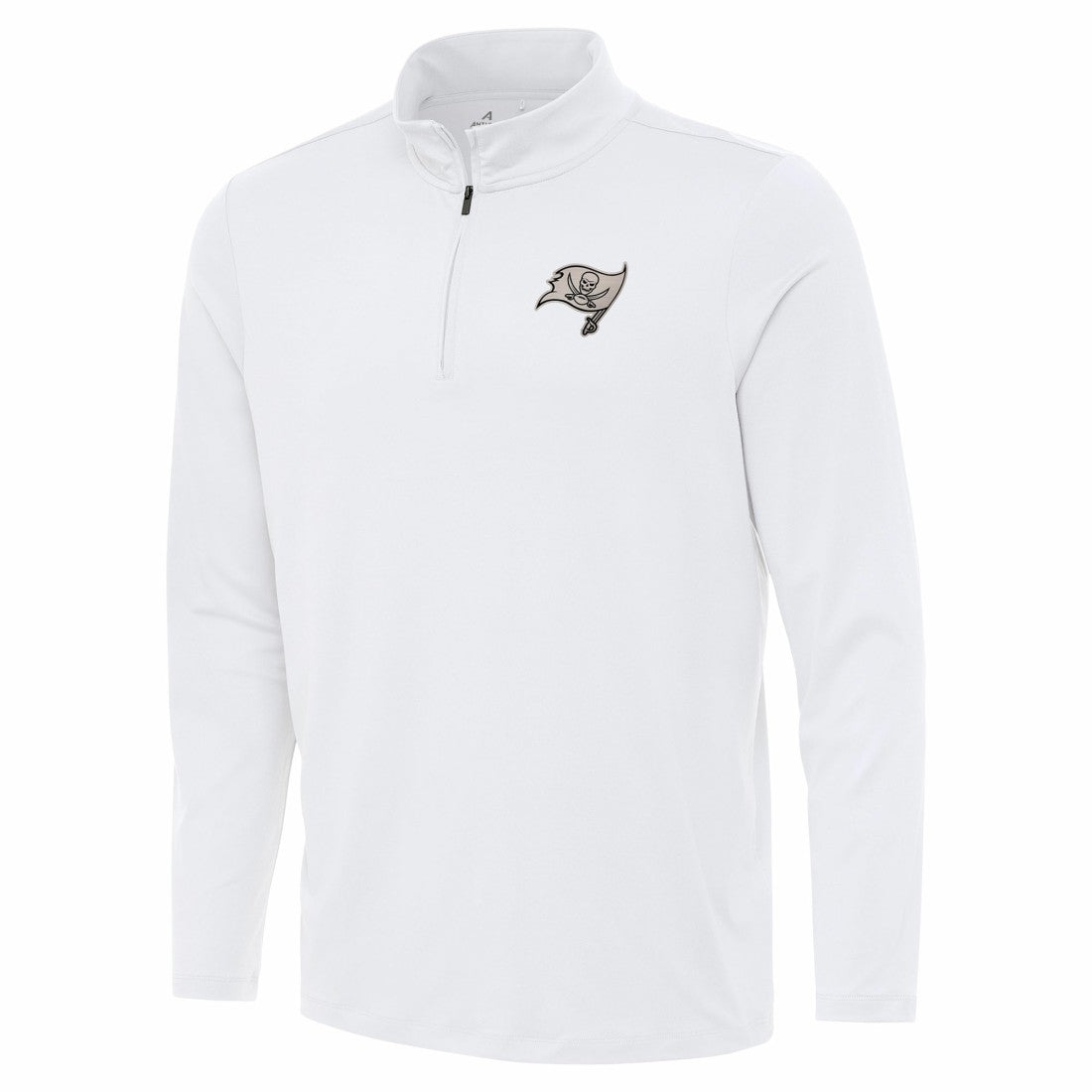 Tampa Bay Buccaneers Antigua Reprocess Quarter-Zip Top - White on sale