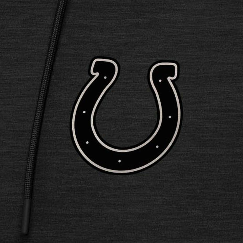 Indianapolis Colts Antigua Spikes Raglan Quarter-Zip Hoodie - Heather Black for sale