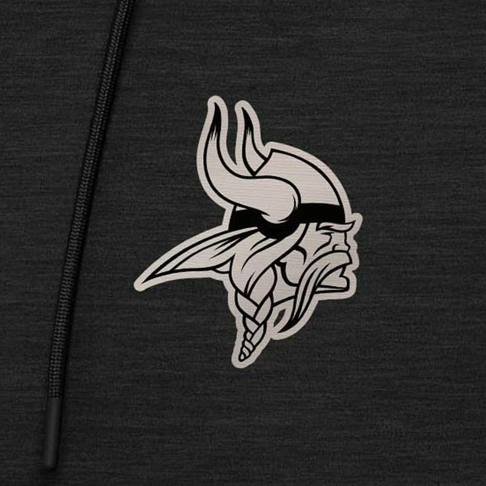 Minnesota Vikings Antigua Spikes Raglan Quarter-Zip Hoodie - Heather Black cheap