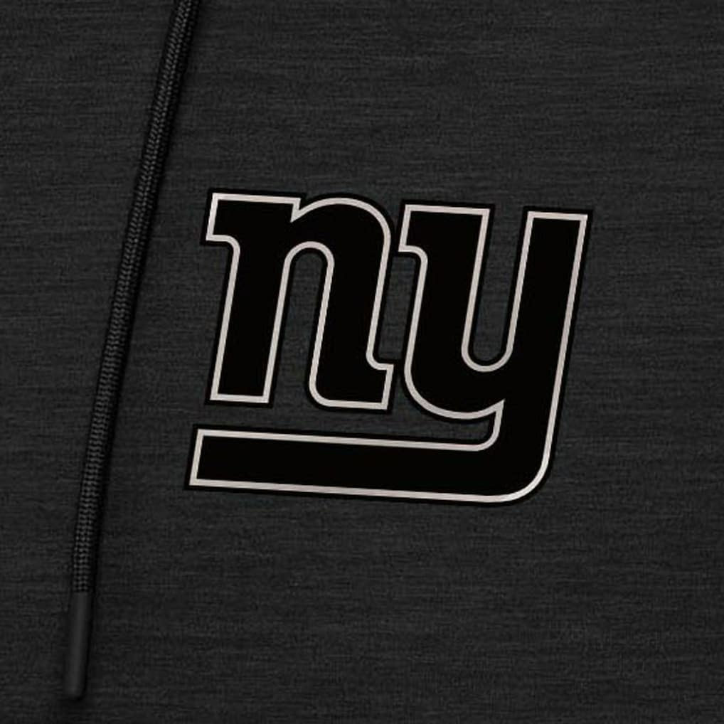 New York Giants Antigua Spikes Raglan Quarter-Zip Hoodie - Heather Black outlet