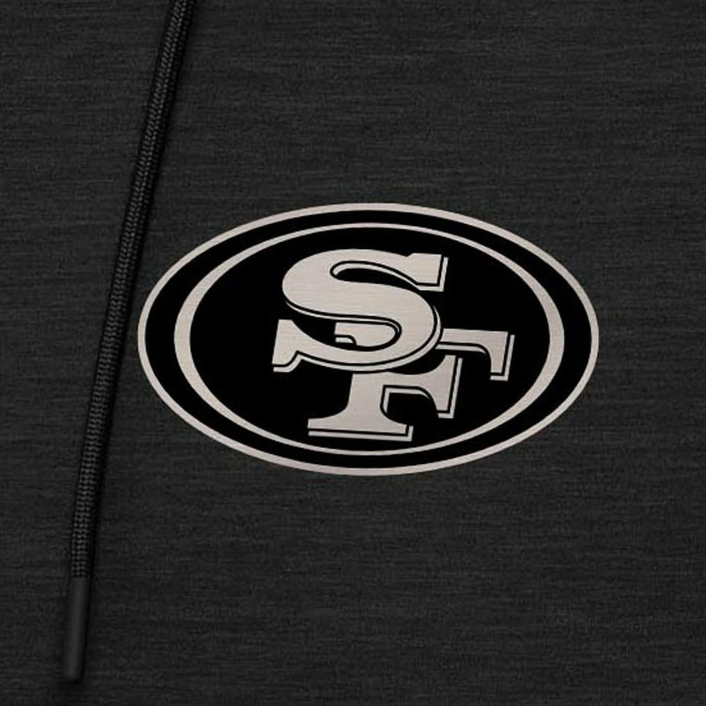 San Francisco 49ers Antigua Spikes Raglan Quarter-Zip Hoodie - Heather Black outlet