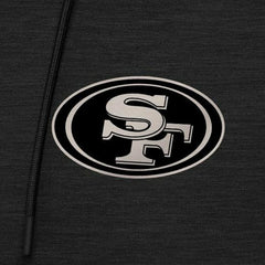 San Francisco 49ers Antigua Spikes Raglan Quarter-Zip Hoodie - Heather Black outlet