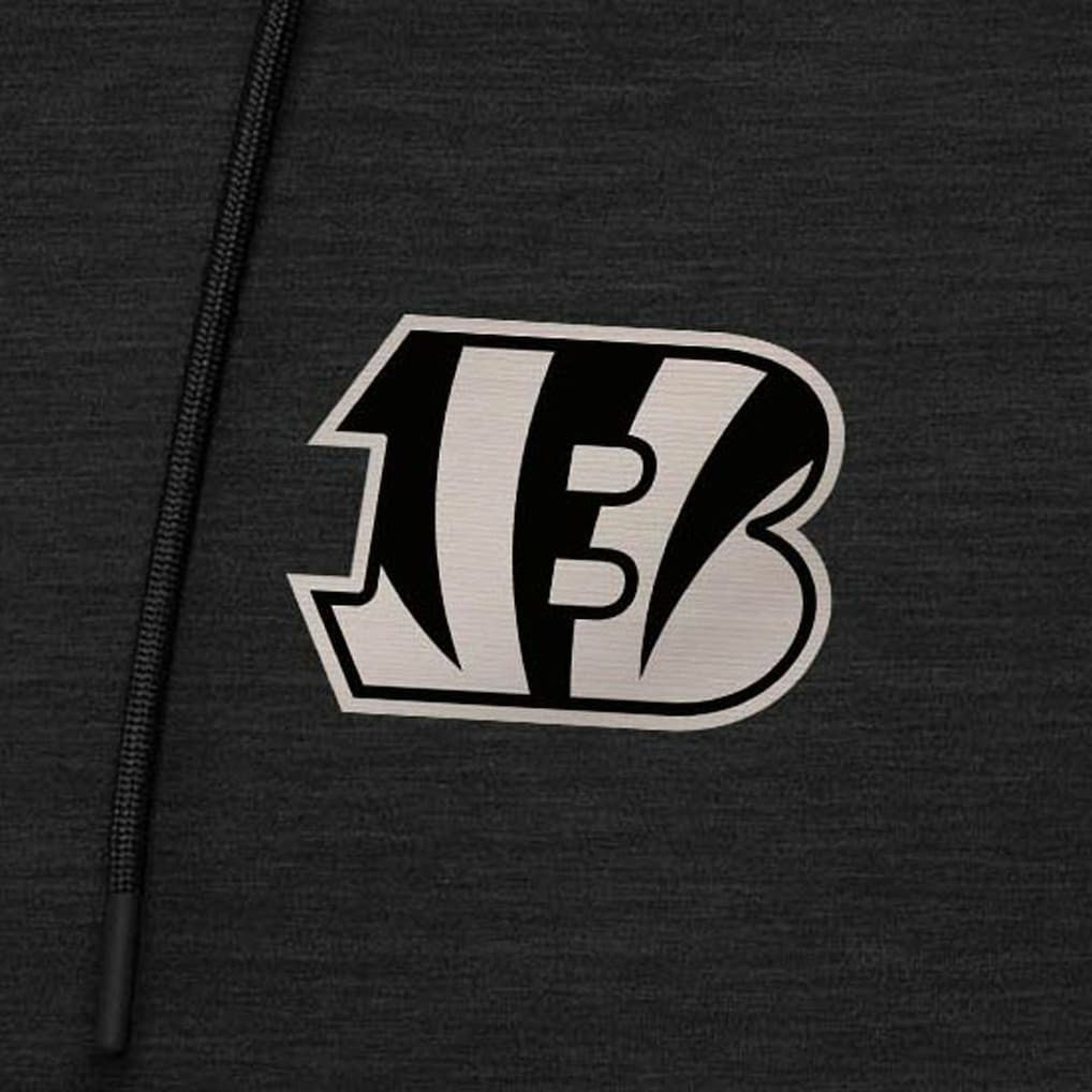 Cincinnati Bengals Antigua Spikes Raglan Quarter-Zip Hoodie - Heather Black sale