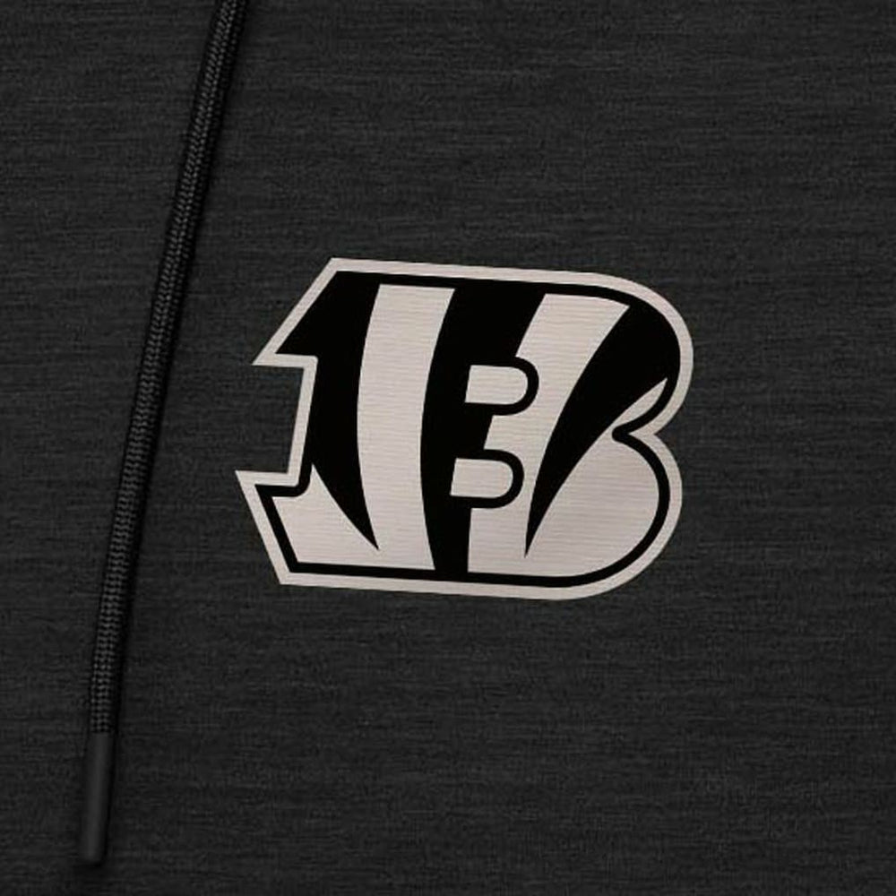 Cincinnati Bengals Antigua Spikes Raglan Quarter-Zip Hoodie - Heather Black sale