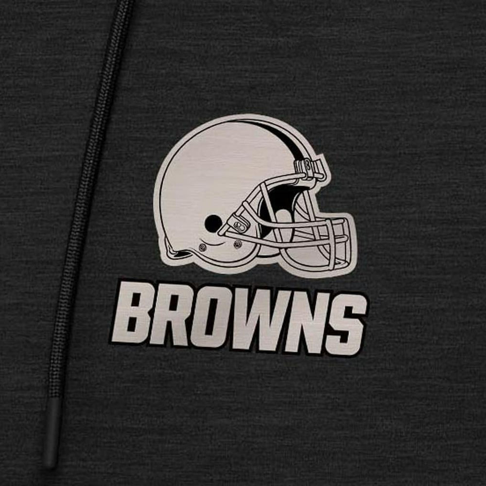 Cleveland Browns Antigua Spikes Raglan Quarter-Zip Hoodie - Heather Black cheap