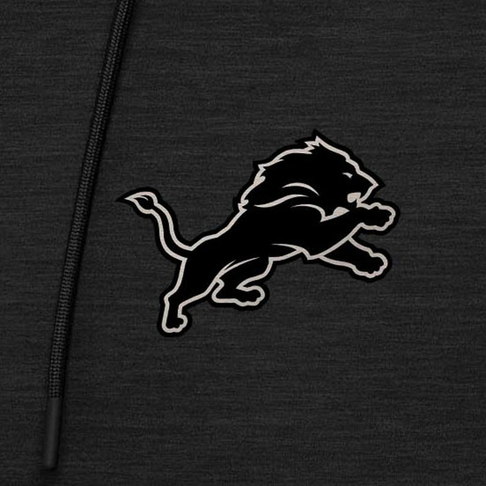 Detroit Lions Antigua Spikes Raglan Quarter-Zip Hoodie - Heather Black discount