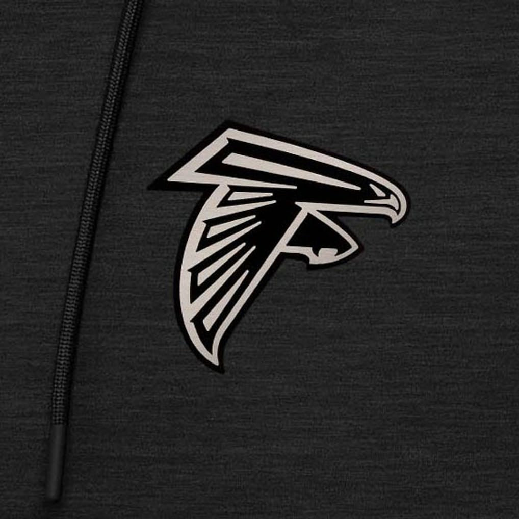 Atlanta Falcons Antigua Spikes Raglan Quarter-Zip Hoodie - Heather Black outlet